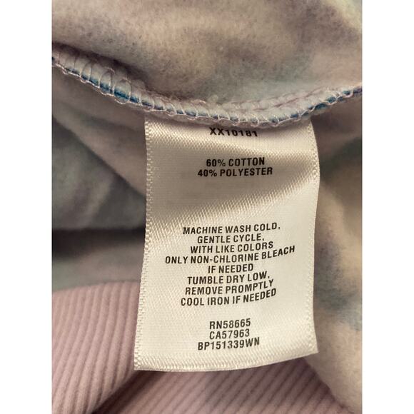 BP. Tie Dye Embroidered Happiness Sweatshirt Top Sz 2X/XXL Purple/Blue NWT - Picture 8 of 8